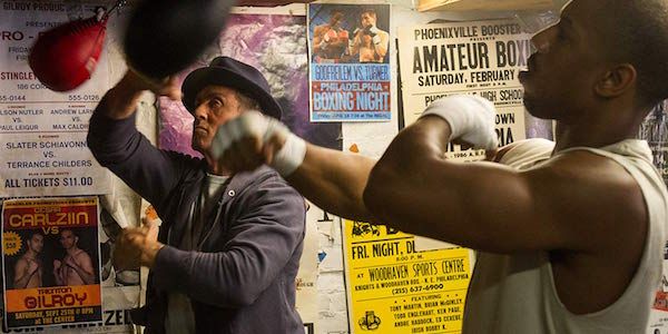 Check Out Michael B. Jordan Boxing With Sylvester Stallone On The Creed Set