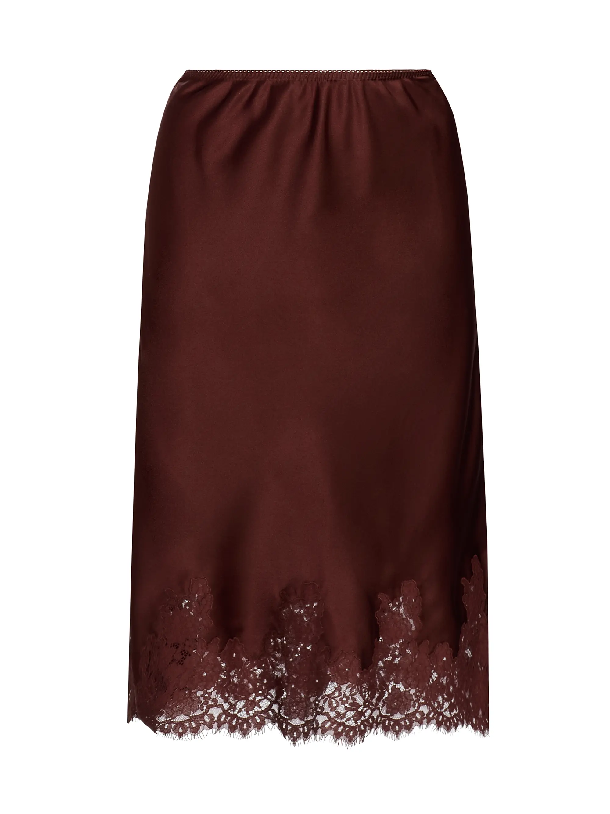 Elowette Silk &amp;amp; Lace Midi-Skirt
