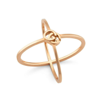 Gucci GG Running 18ct Rose Gold Cross Ring:was £1,060,now£508 at Beaverbrooks