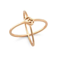 Gucci GG Running 18ct Rose Gold Cross Ring:was £1,060,now£508 at Beaverbrooks