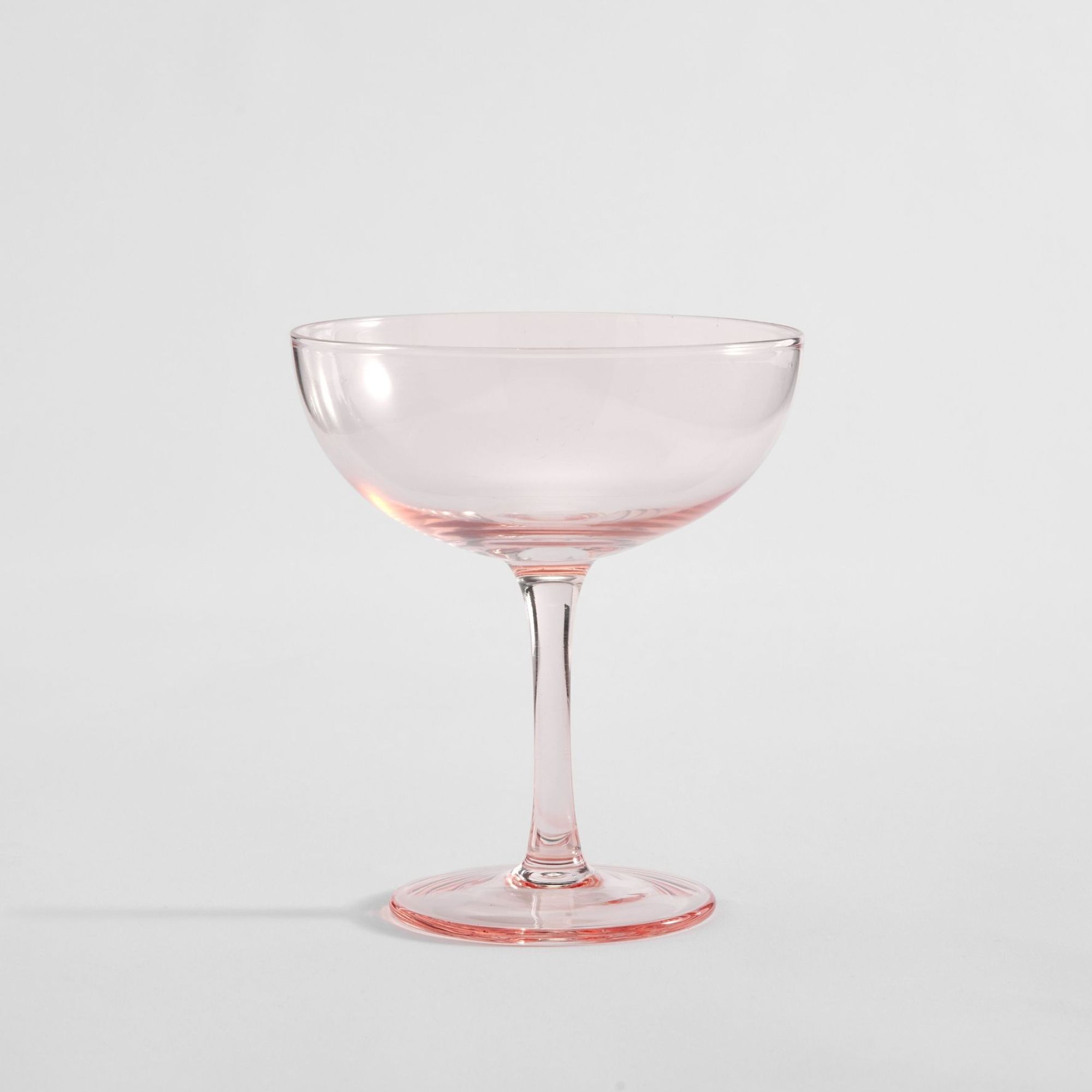 Pale pink coupe glass