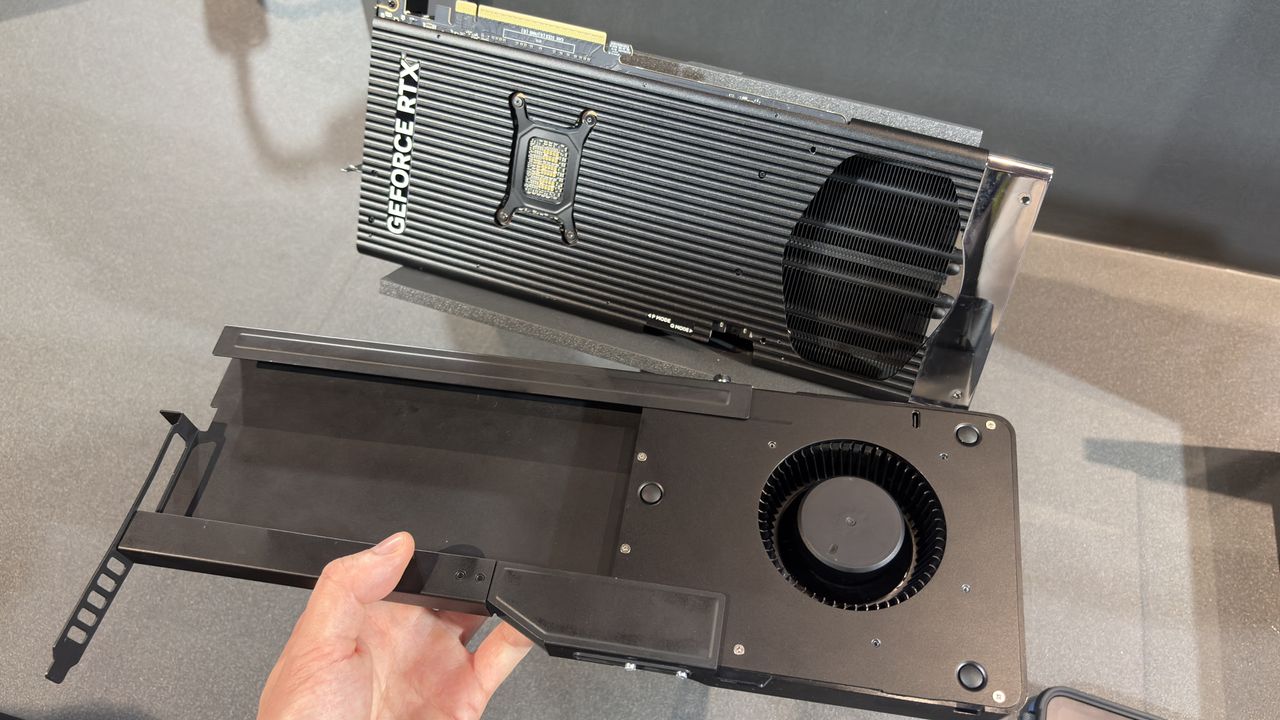 The Cooler Master MasterFlow GPU accessory at its Taiwan HQ.