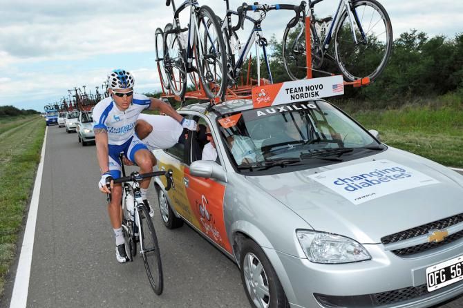Nicolas LeFrancois has a mechanical problem.