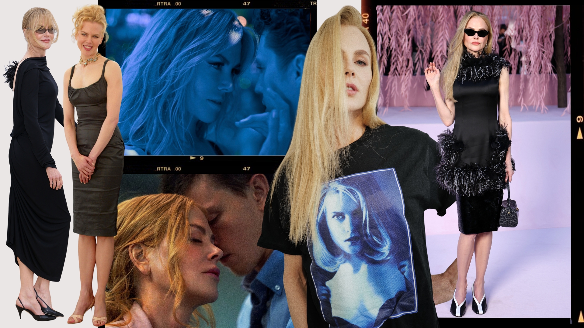 A collage of Nicole Kidman's most iconic moments in pop culture in 2026.
