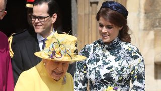 Princess Eugenie of York and Queen Elizabeth II attend the traditional Royal Maundy Service