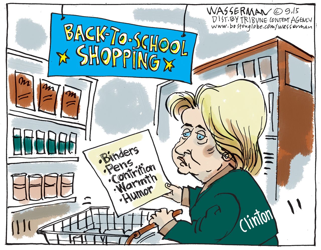 Political cartoon U.S. Hillary Clinton 2016