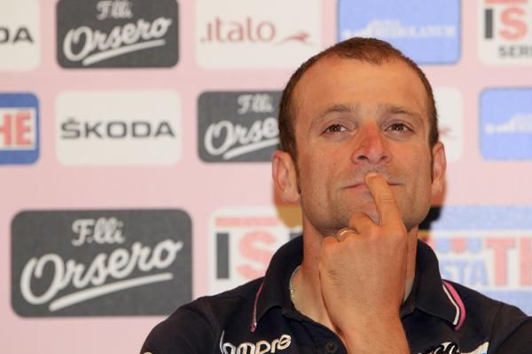 Michele Scarponi lets his status as defending champion sink in.