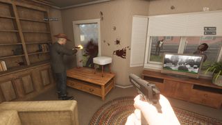 Players defend a house from zombies in Vein.