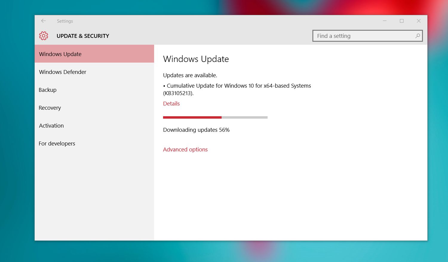 Windows 10 update