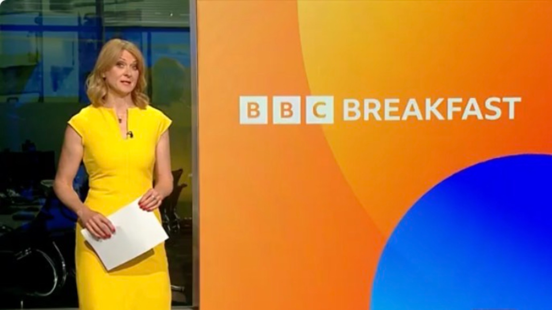 Rachel Burden hosting BBC Breakfast