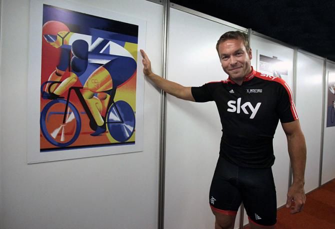 Sir Chris Hoy - on canvas and in the flesh