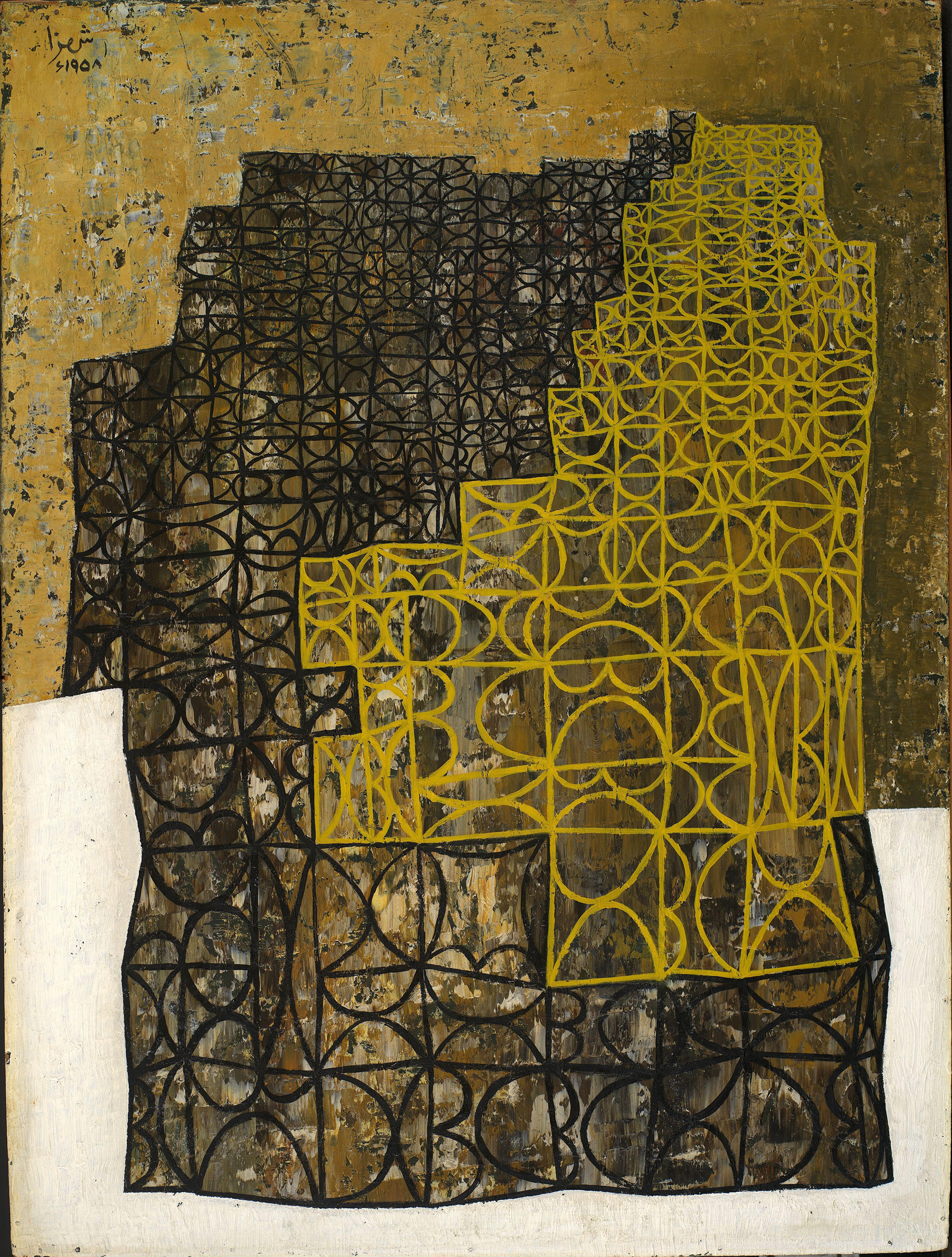 The Wall by Anwar Jalal Shemza, 1958 (Collection of Birmingham Museums Trust) © The Estate of Anwar Jalal Shemza. All rights reserved, DACS 2021. Digital image by Birmingham Museums Trust.