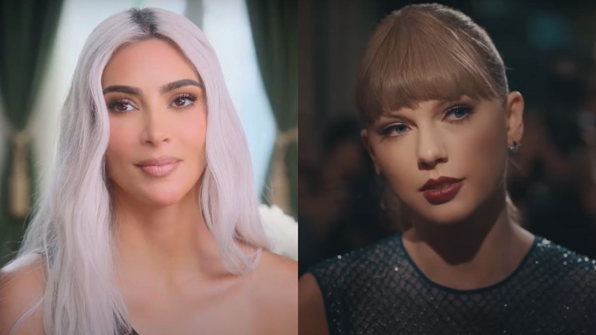 Kim Kardashian on The Kardashians and Taylor Swift in Delicate music video.