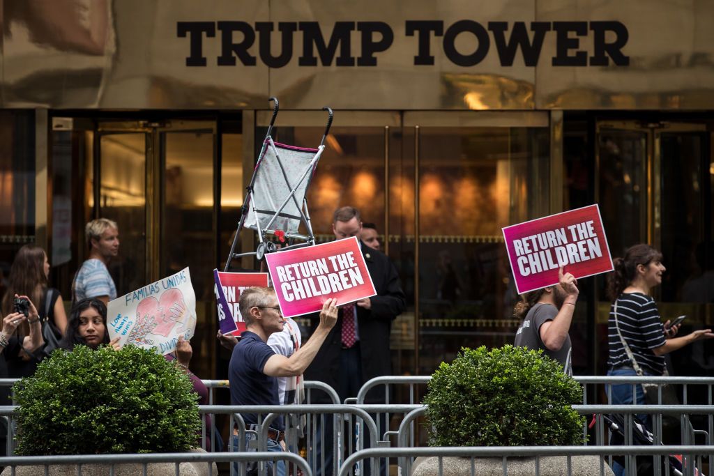 Trump tower protest.