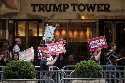 Trump tower protest.
