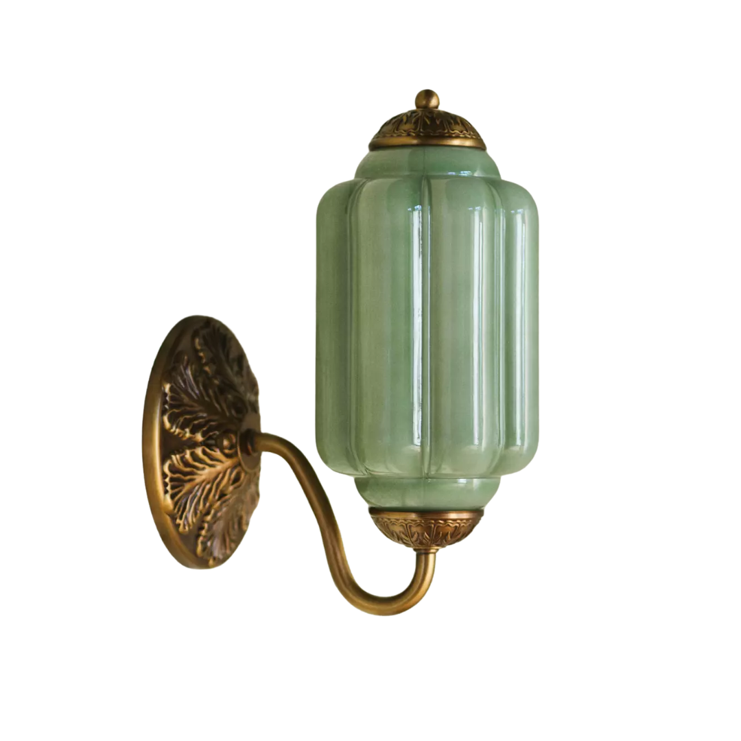 The Eloise Scallop Milk Glass Sconce Wall Light