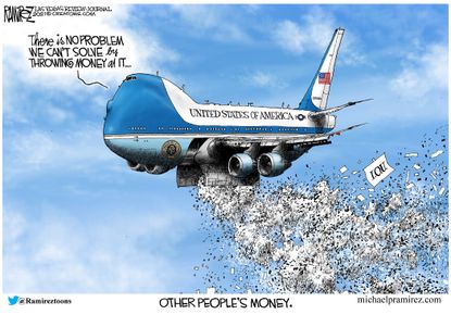 Political Cartoon U.S. democrats spending