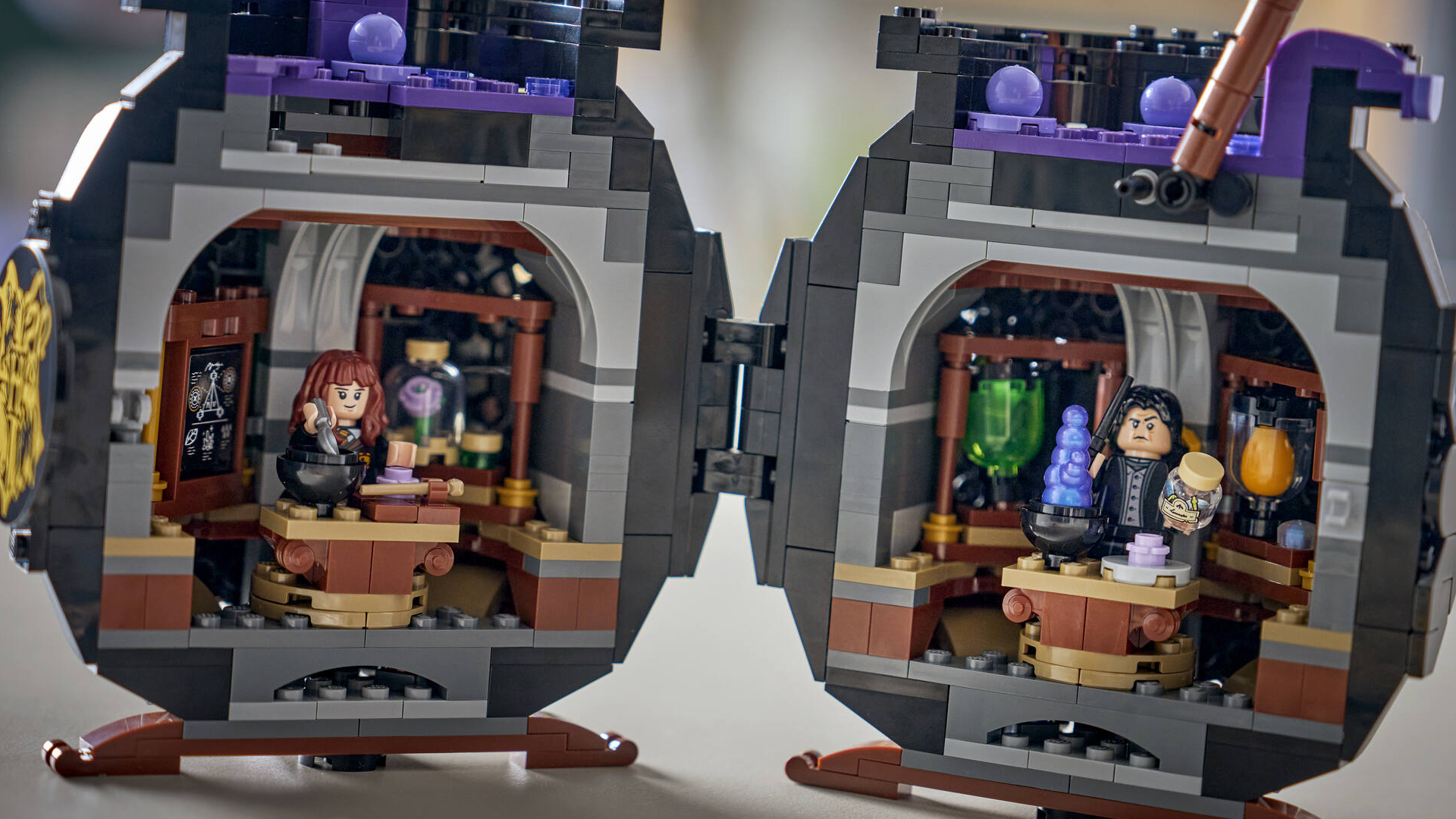 The inside of a Lego Cauldron, turned into a classroom