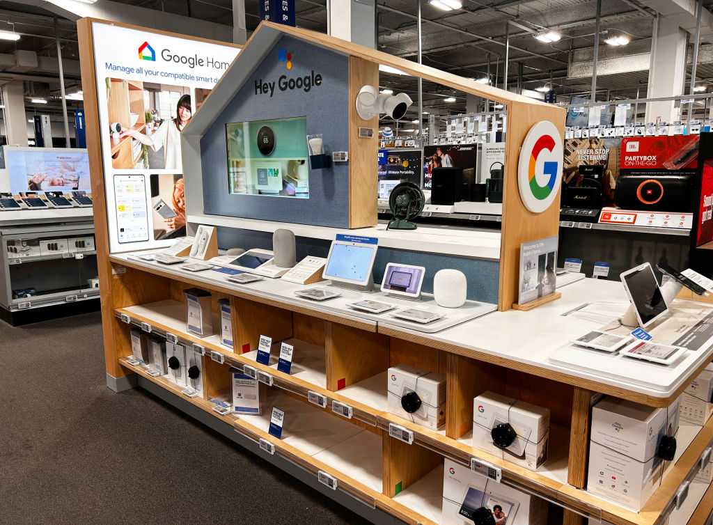 Google Home display at Best Buy