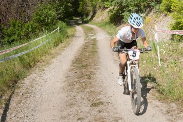 Judy Freeman (Crank Brothers Race Club) fighting hard to hold onto 4th