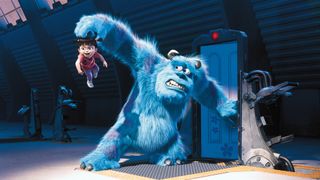 Sully and Boo in Pixar's Monsters Inc.