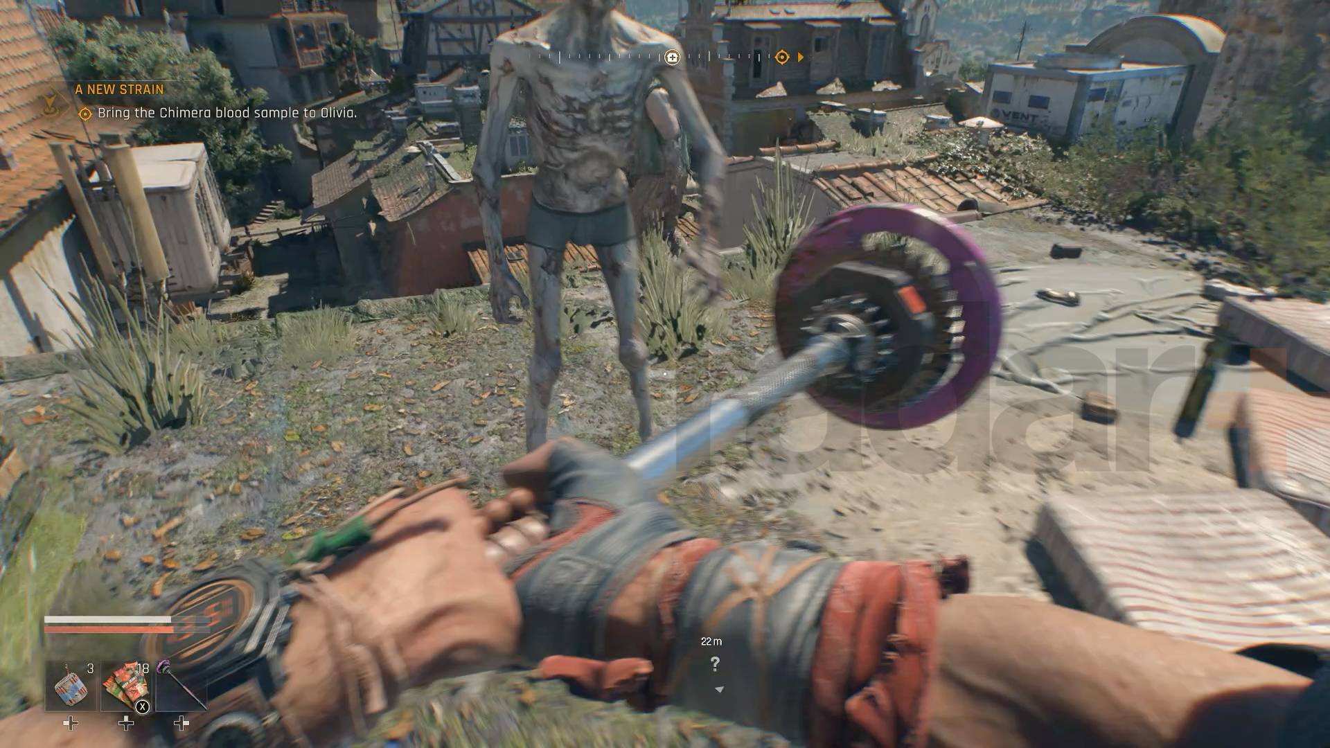 Sweep zombie's legs in Dying Light The Beast to buy space