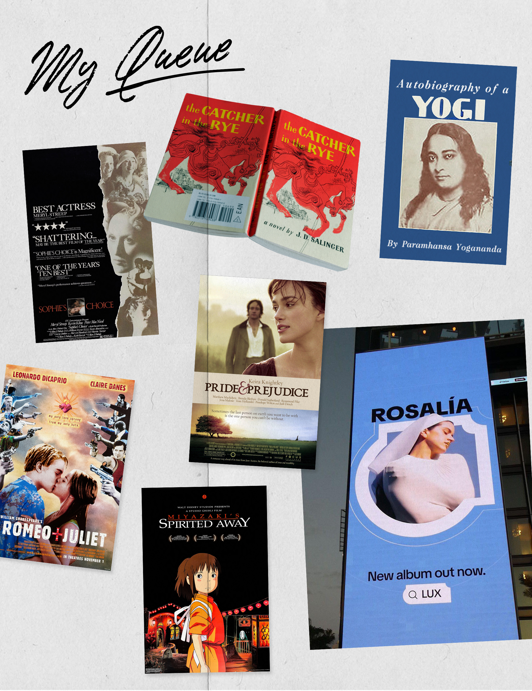 Collage of media Dree Hemingway is enjoying for My World.