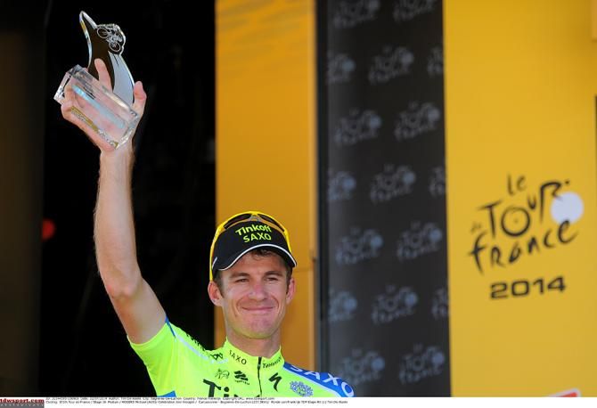 Michael Rogers (Tinkoff-Saxo) on the podium