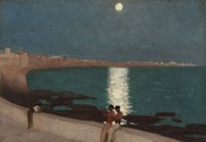 Frederic Leighton (1830-1896), Bay of Cadiz, Moonlight, about 1866.