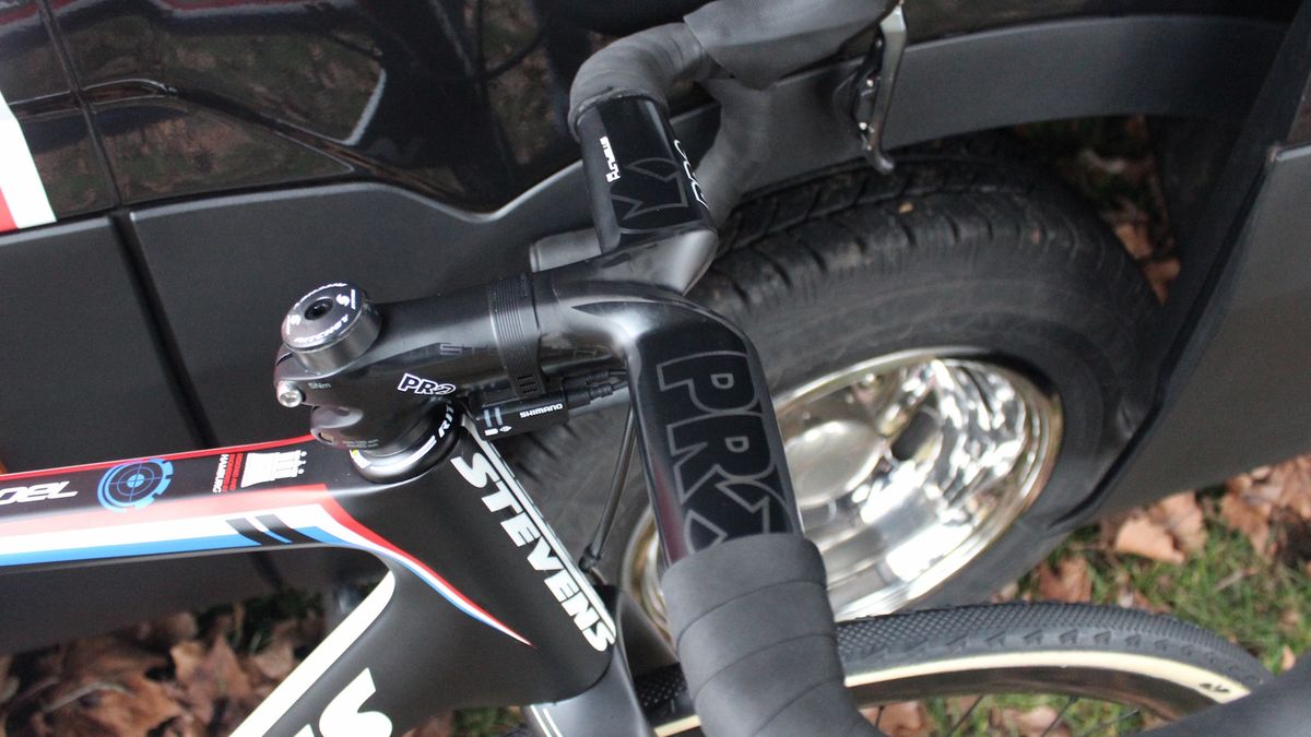 One-piece carbon fiber PRO 120mm stem and handlebar combination