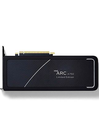 Product shot of Intel Arc A750, one of the best budget graphics cards