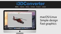 Website screenshot of i3DConverter