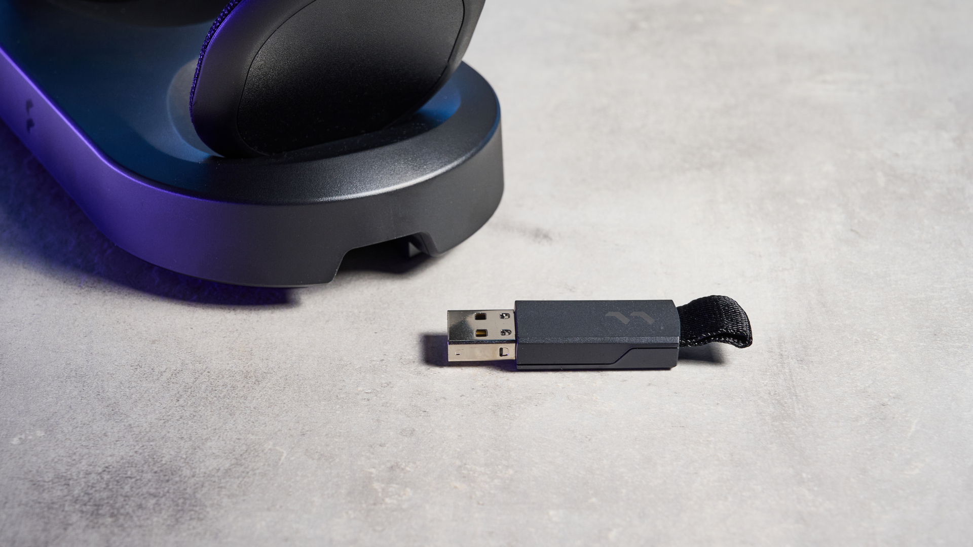 The Fractal Design Scape on a stone surface with a blue background