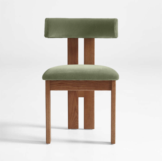 Mid-century modern chair in moss.