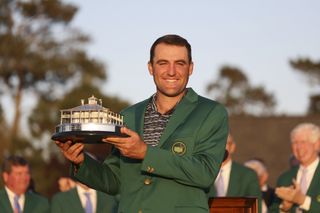 Scheffler wears the Green Jacket after his Masters win