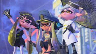 Splatoon 3 characters Callie, Marie and the Captain
