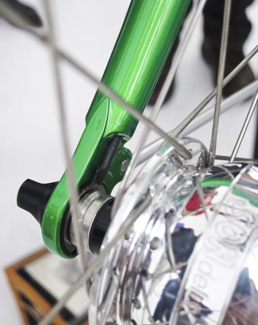 The Randonneur from Llewellyn included integrated racks, dynamos and lights, and was cleanly wired inside the forks.