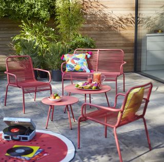 low maintenance colourful outdoor furniture