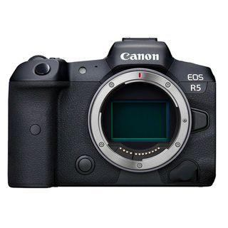 Canon EOS R5 on a white background