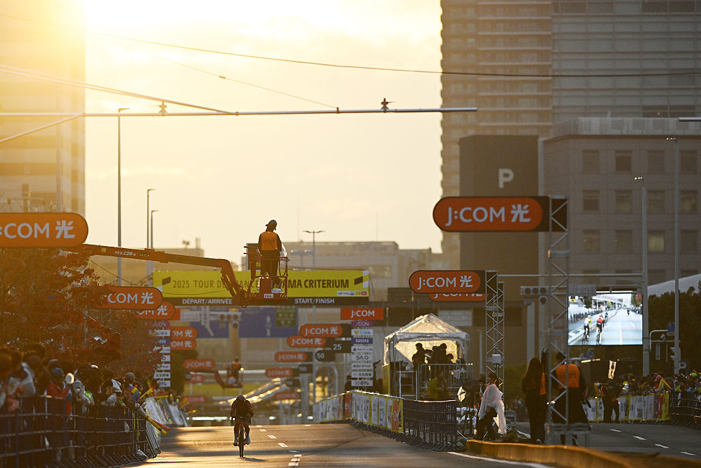 Riders during the 2025 Tour de France Saitama Criterium