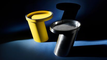 Eddie Olin tables in yellow, metal and black