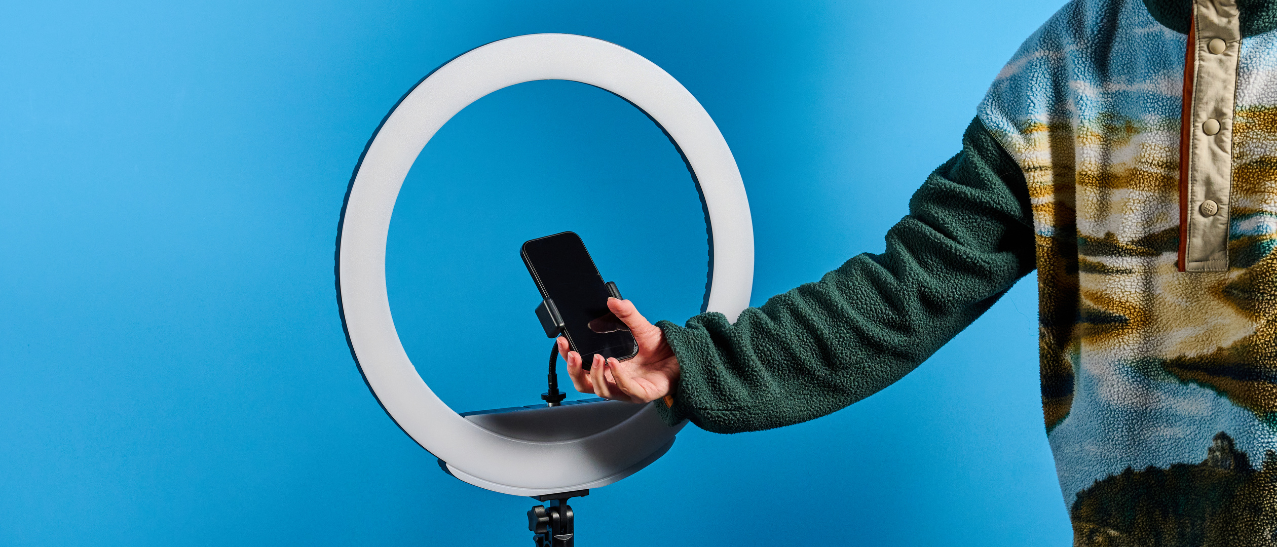 A Westcott 18-inch Bi-Color LED Kit ring light