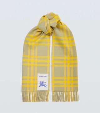 Yellow check Burberry scarf
