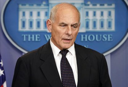 John Kelly speaks to the media