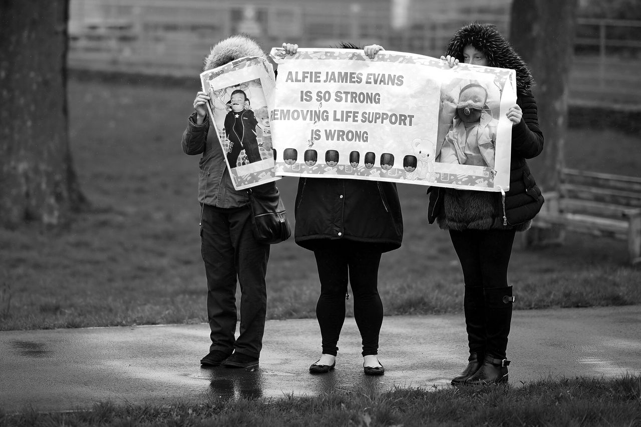 Alfie Evans supporters.