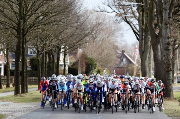 The bunch was together for much of the race