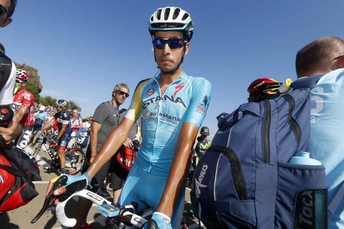 Fabio Aru (Astana) in week two of the Vuelta a Espa&ntilde;a.