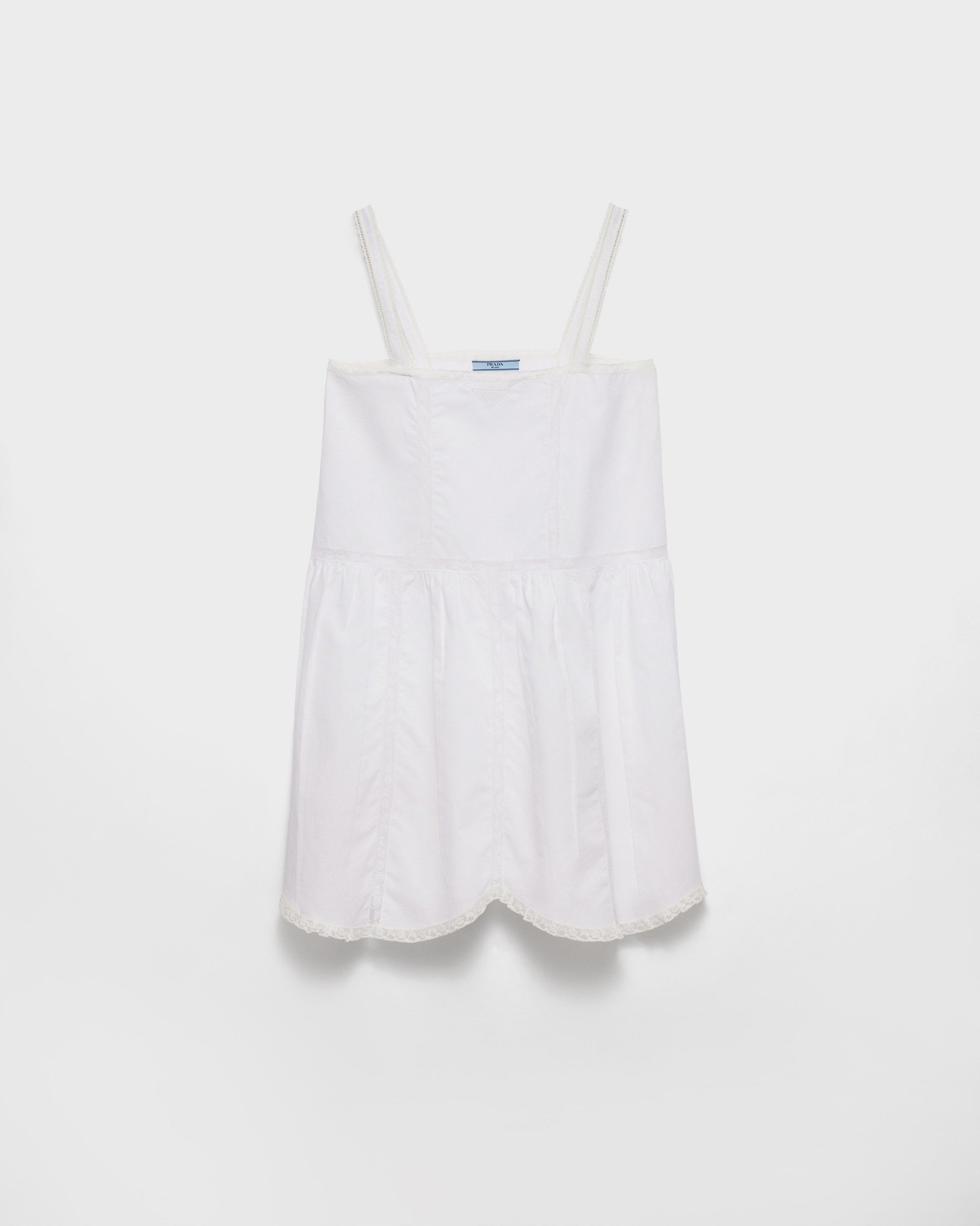 Embroidered Vintage-Look Fabric Mini-Dress