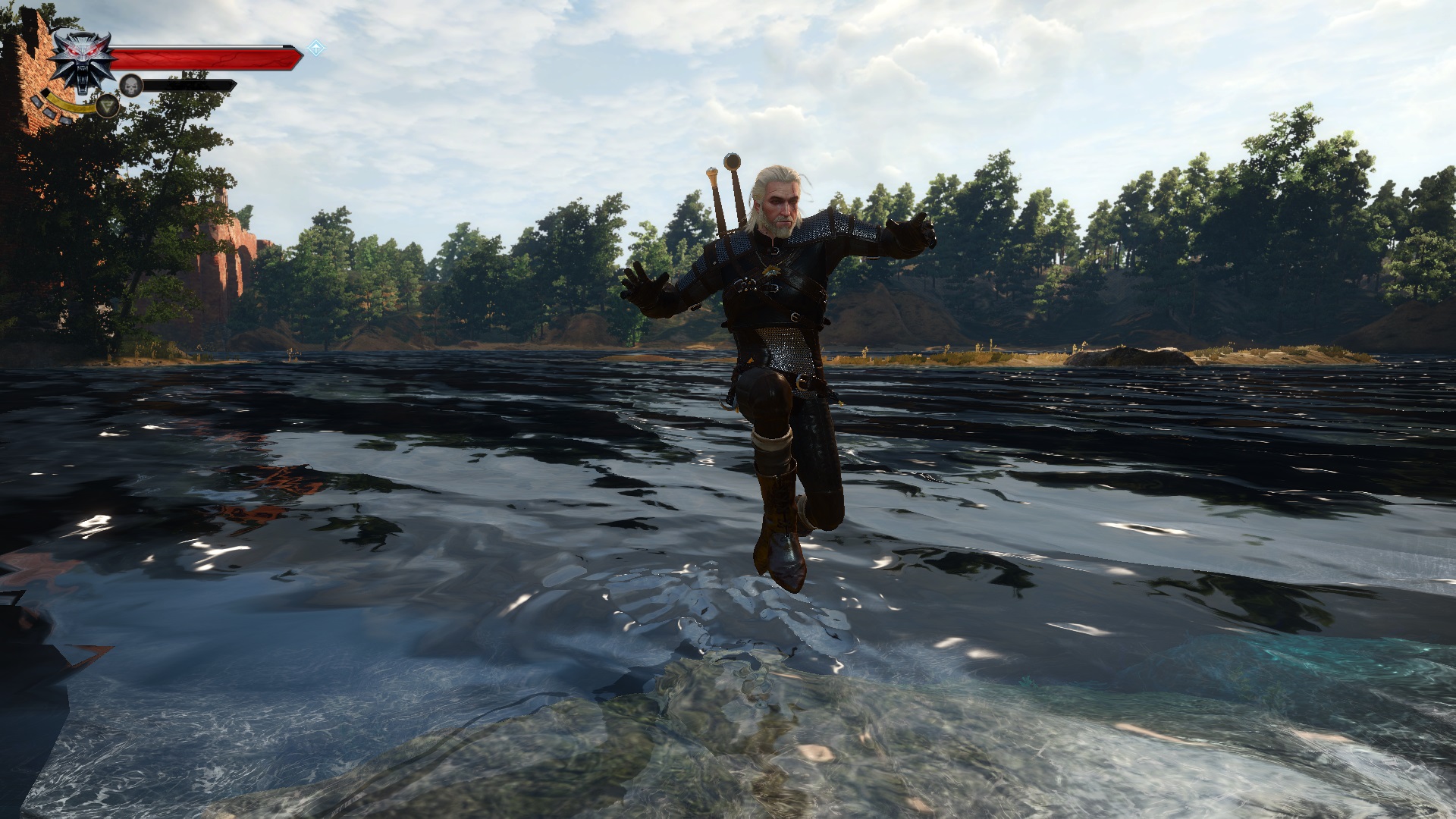 Best Witcher 3 Mods - Jump in shallow water