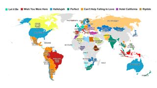 Chord song map of the world based on google searches